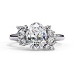 Elegant Central Stone Diamond Ring with Side Accents