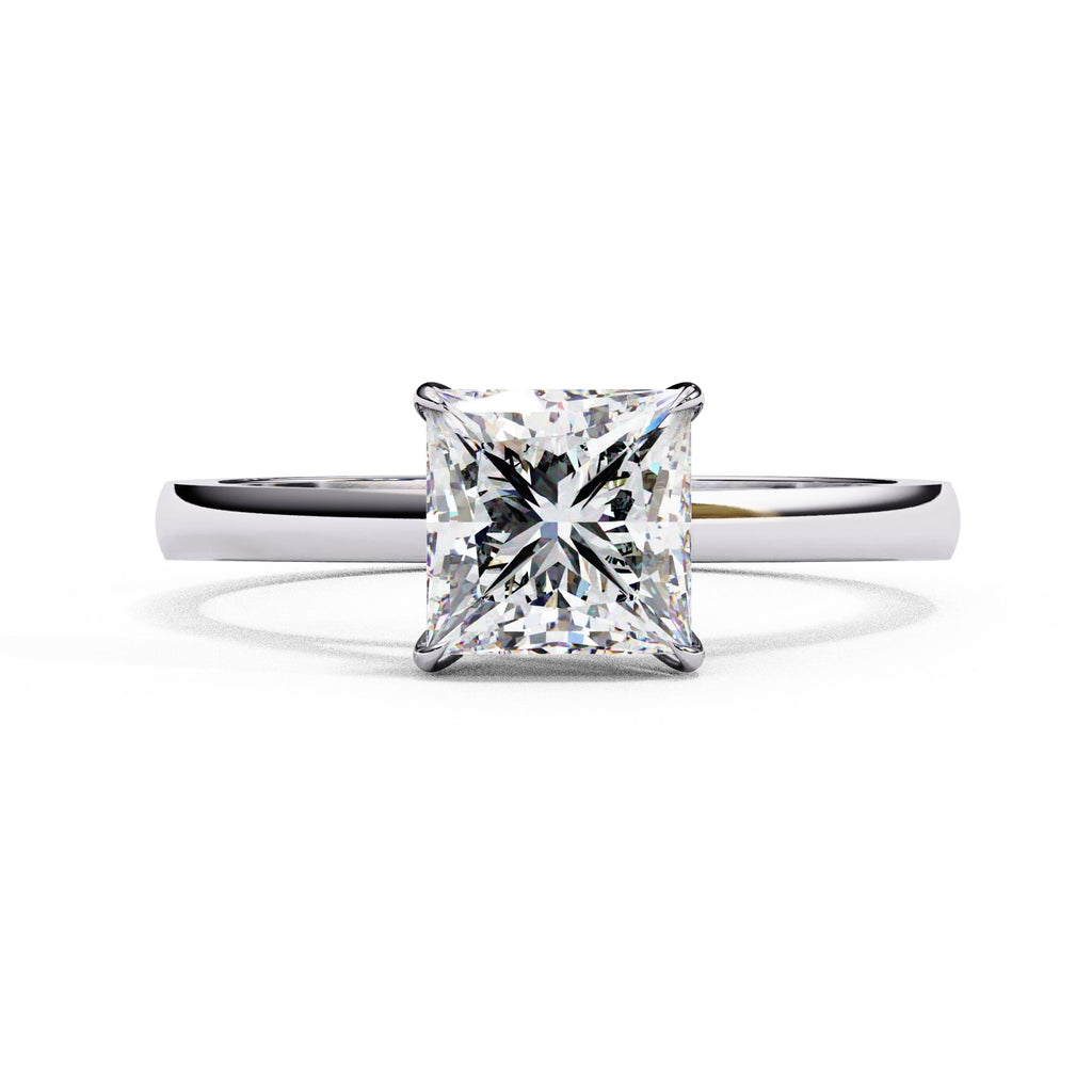 Elegant Solitaire Central Stone Ring