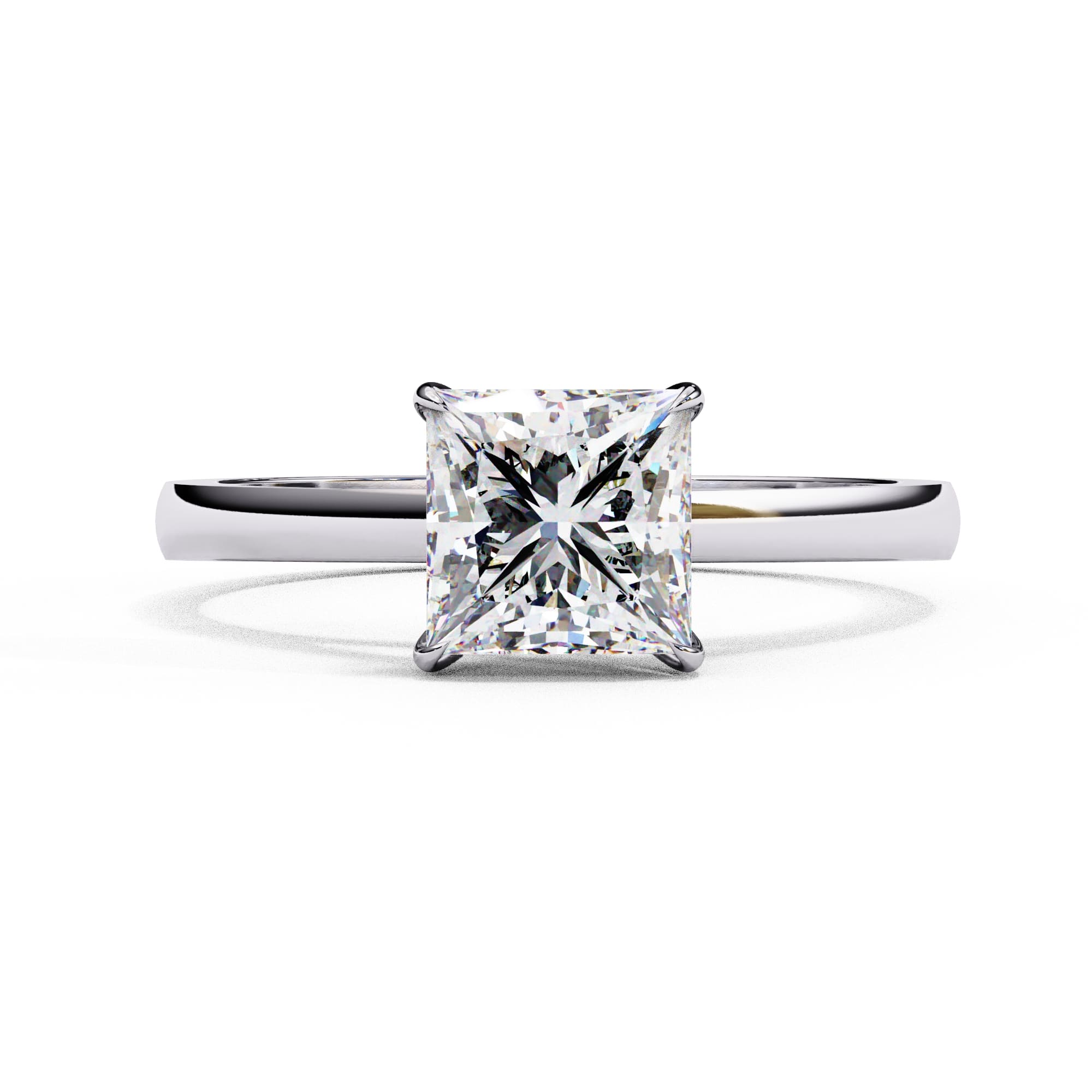 Elegant Solitaire Central Stone Ring