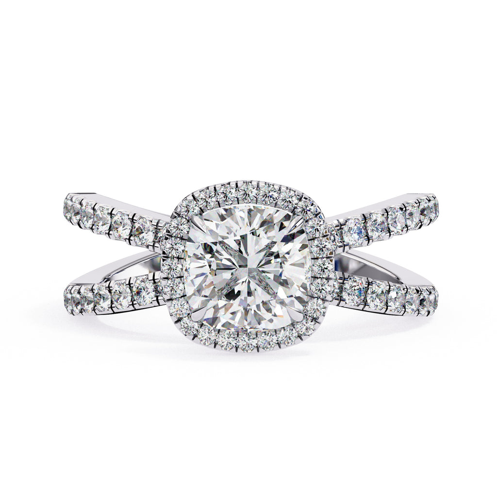 Elegant Diamond Central Stone Ring with Brilliant Side Accents