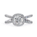 Elegant Diamond Central Stone Ring with Brilliant Side Accents