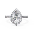 Radiant Central Stone Diamond Side Accent Ring