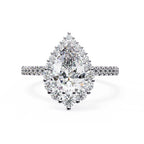 Radiant Central Stone Diamond Side Accent Ring