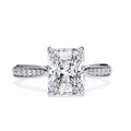 Elegant Central Stone Diamond Side Accent Ring