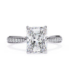 Elegant Central Stone Diamond Side Accent Ring