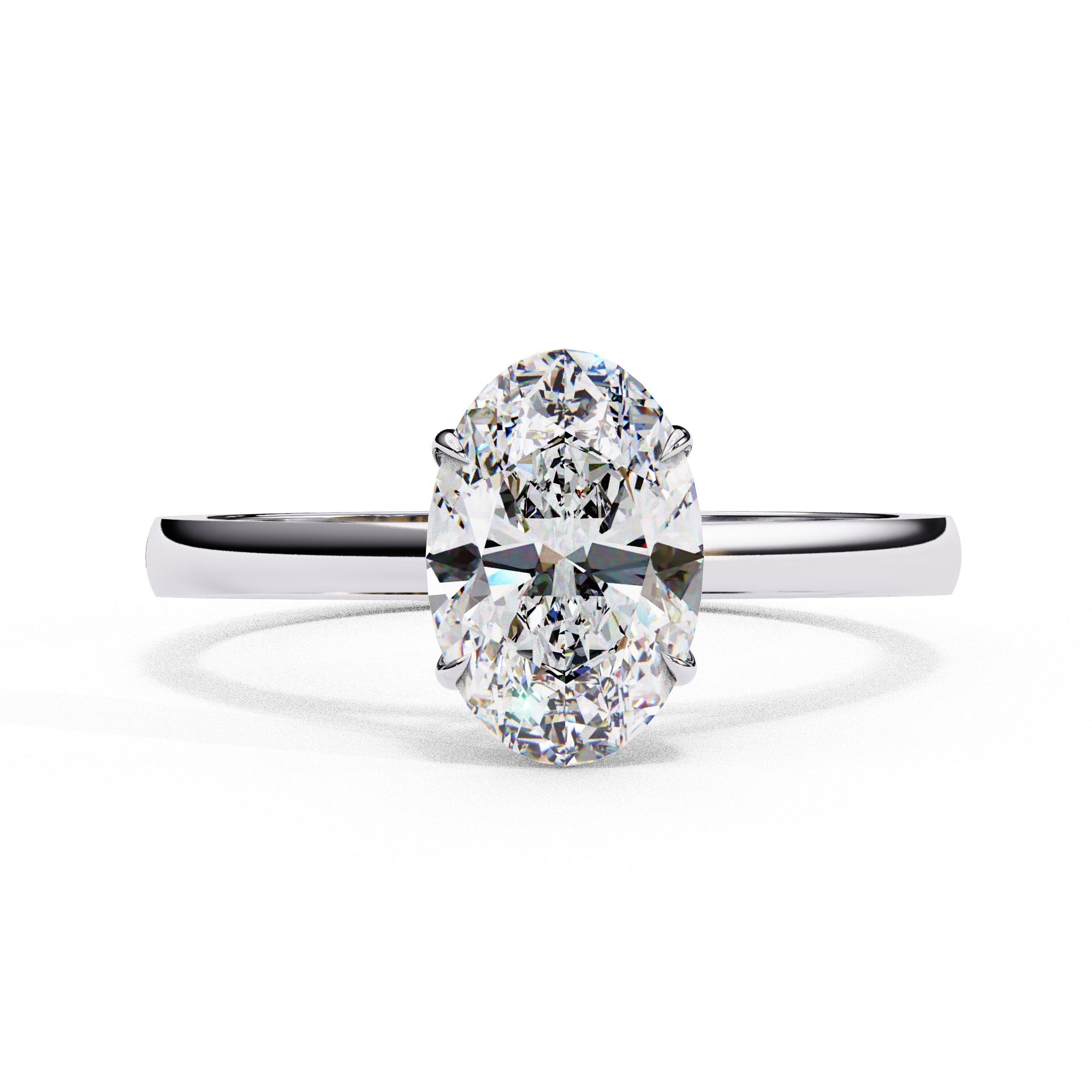Elegant Solitaire Central Stone Ring