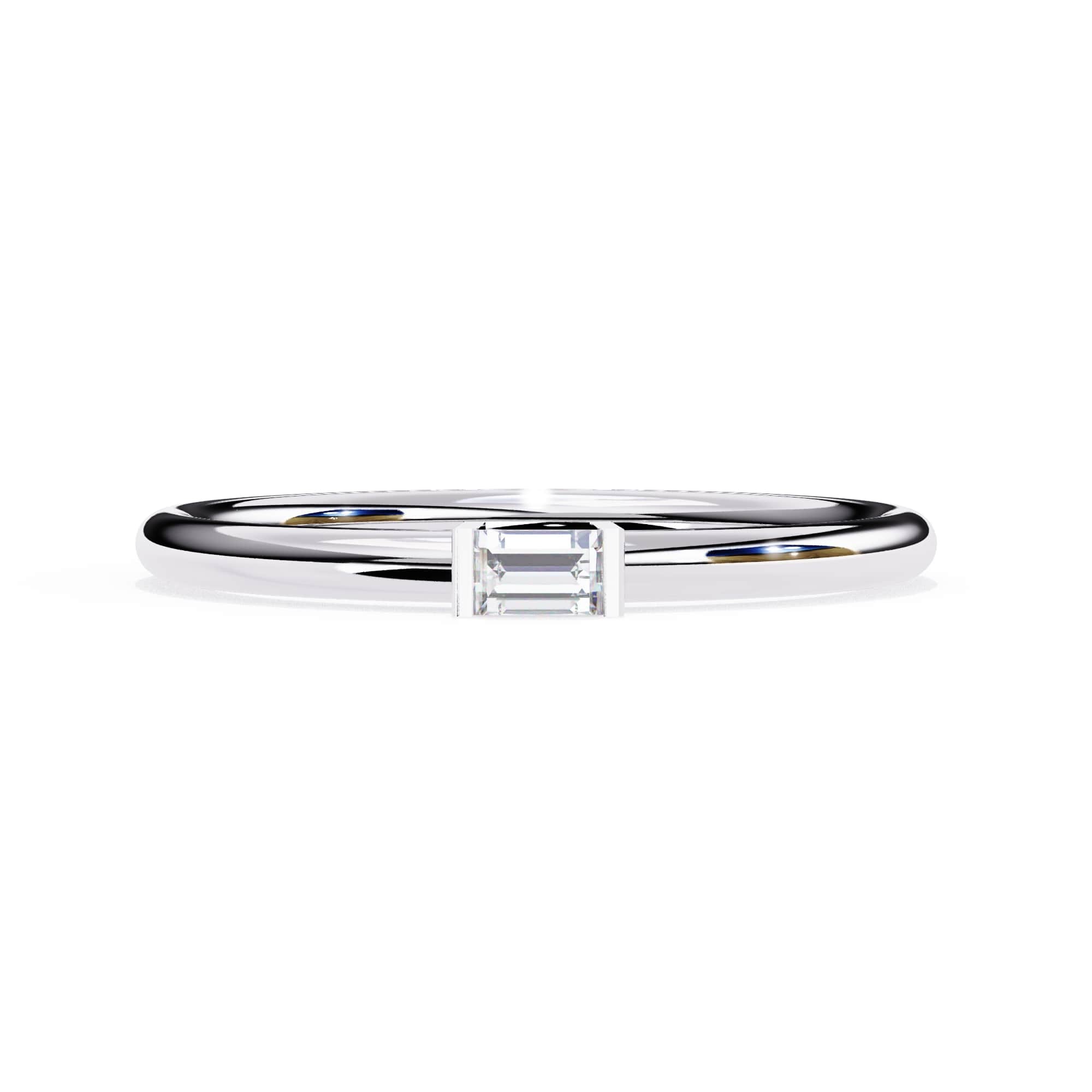 Radiant Solitaire Central Stone Ring