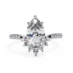 Elegant Central Stone Diamond Ring with Side Accents
