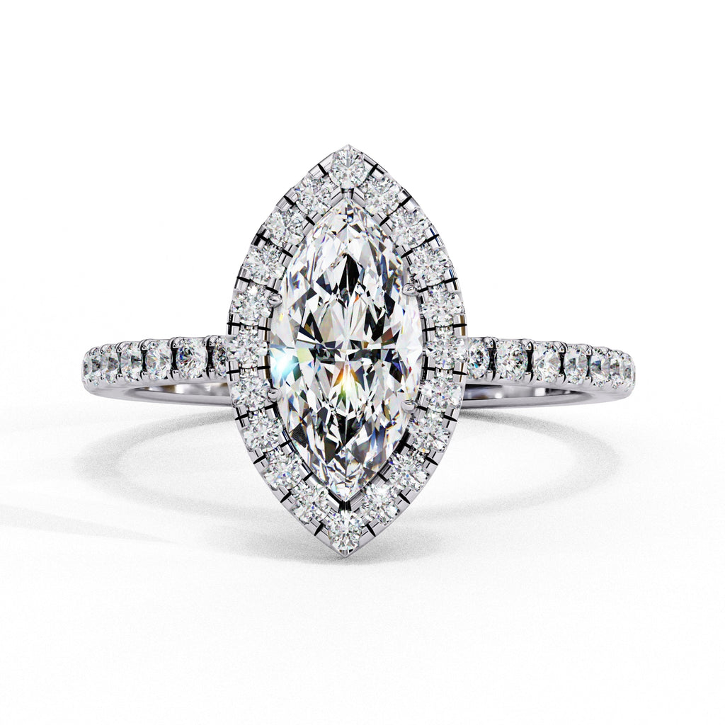 Elegant Central Stone Diamond Ring with Radiant Side Stones