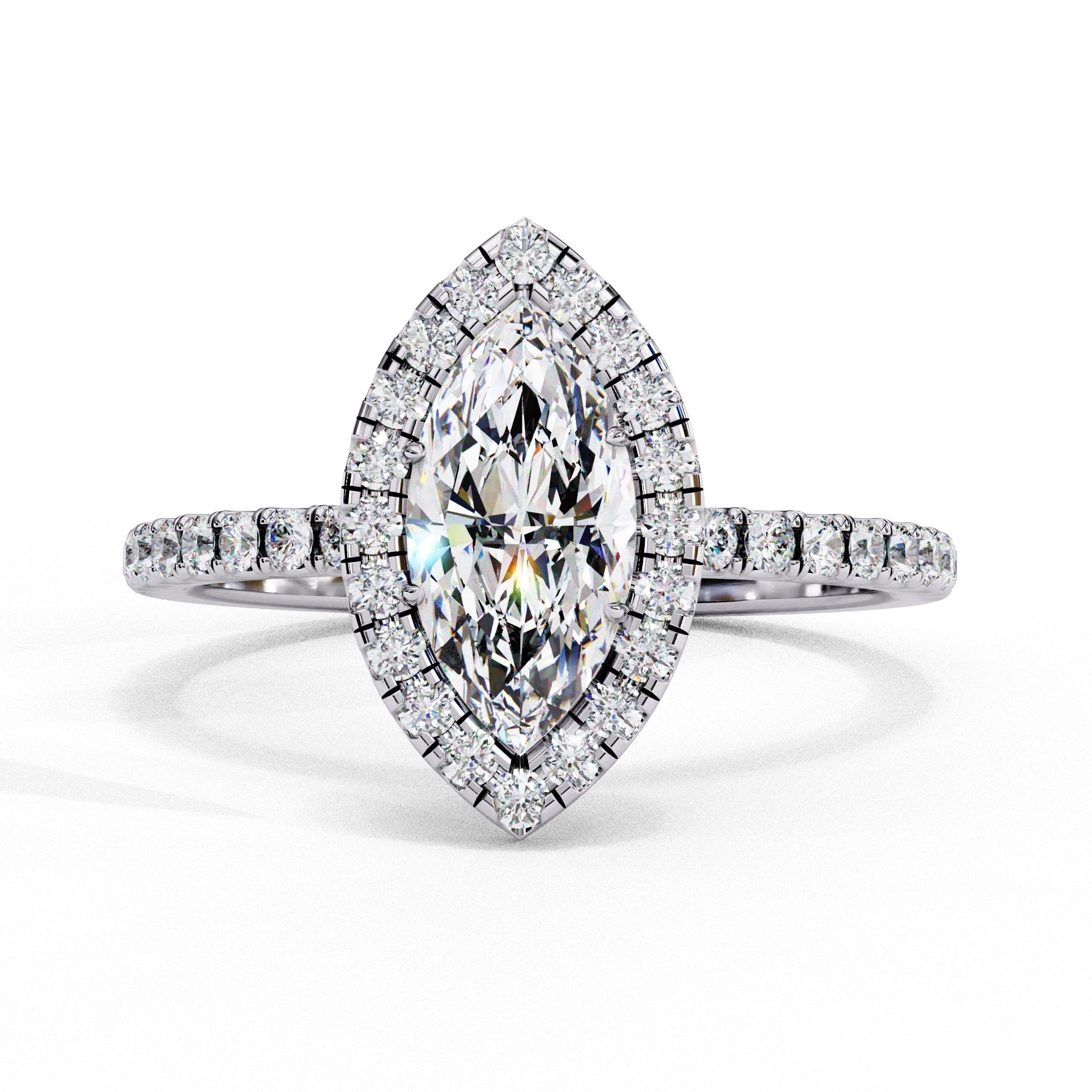 Elegant Central Stone Diamond Ring with Radiant Side Stones