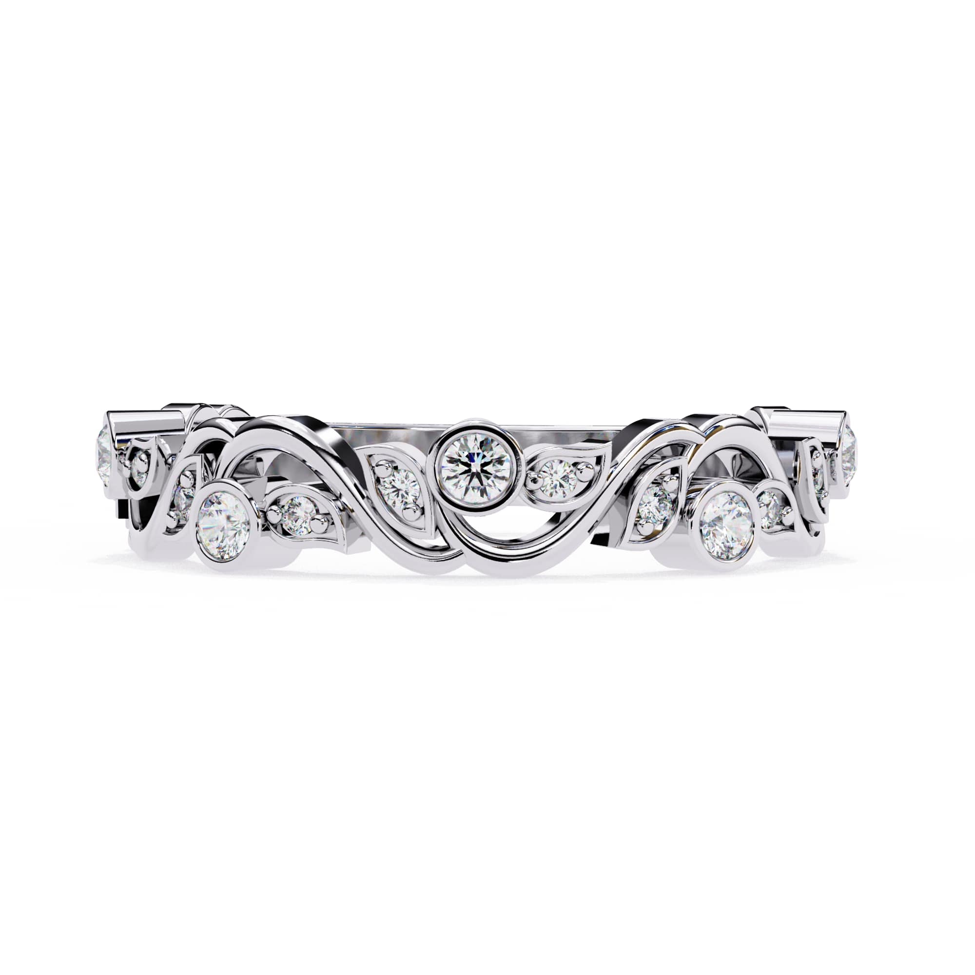 Elegant Diamond Side Stone Brilliance Ring