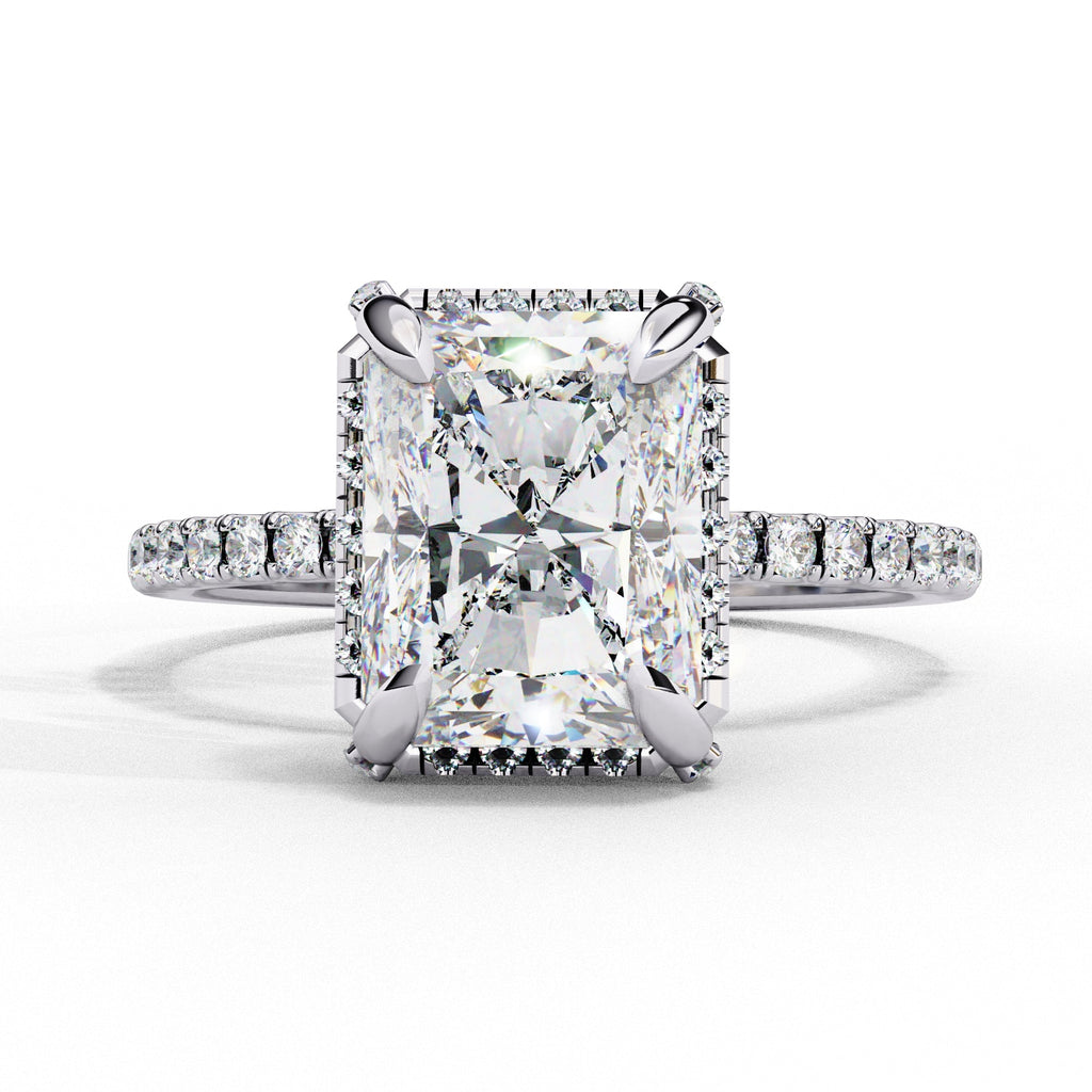 Elegant Central Stone Diamond Halo Ring
