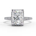 Elegant Central Stone Diamond Halo Ring