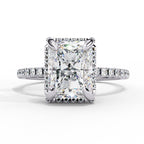 Elegant Central Stone Diamond Halo Ring