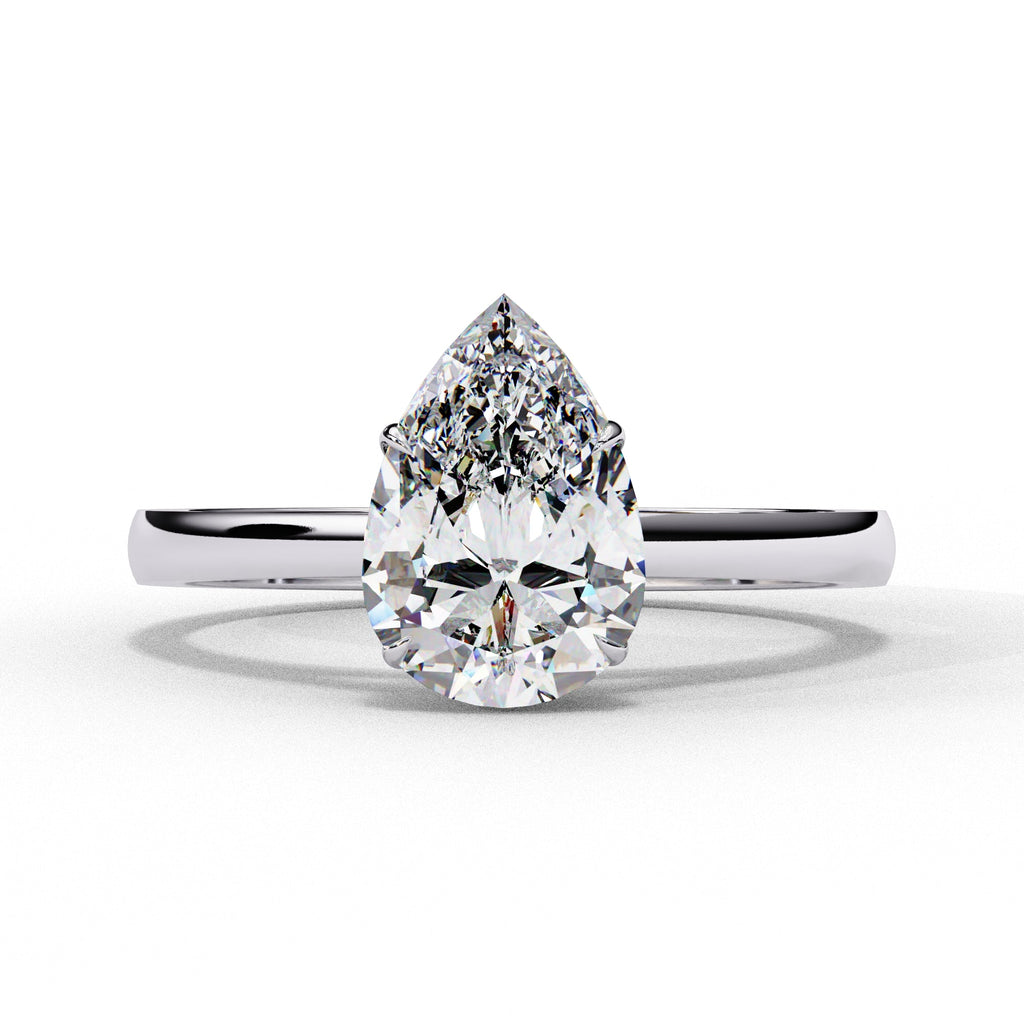Elegant Solitaire Central Stone Statement Ring