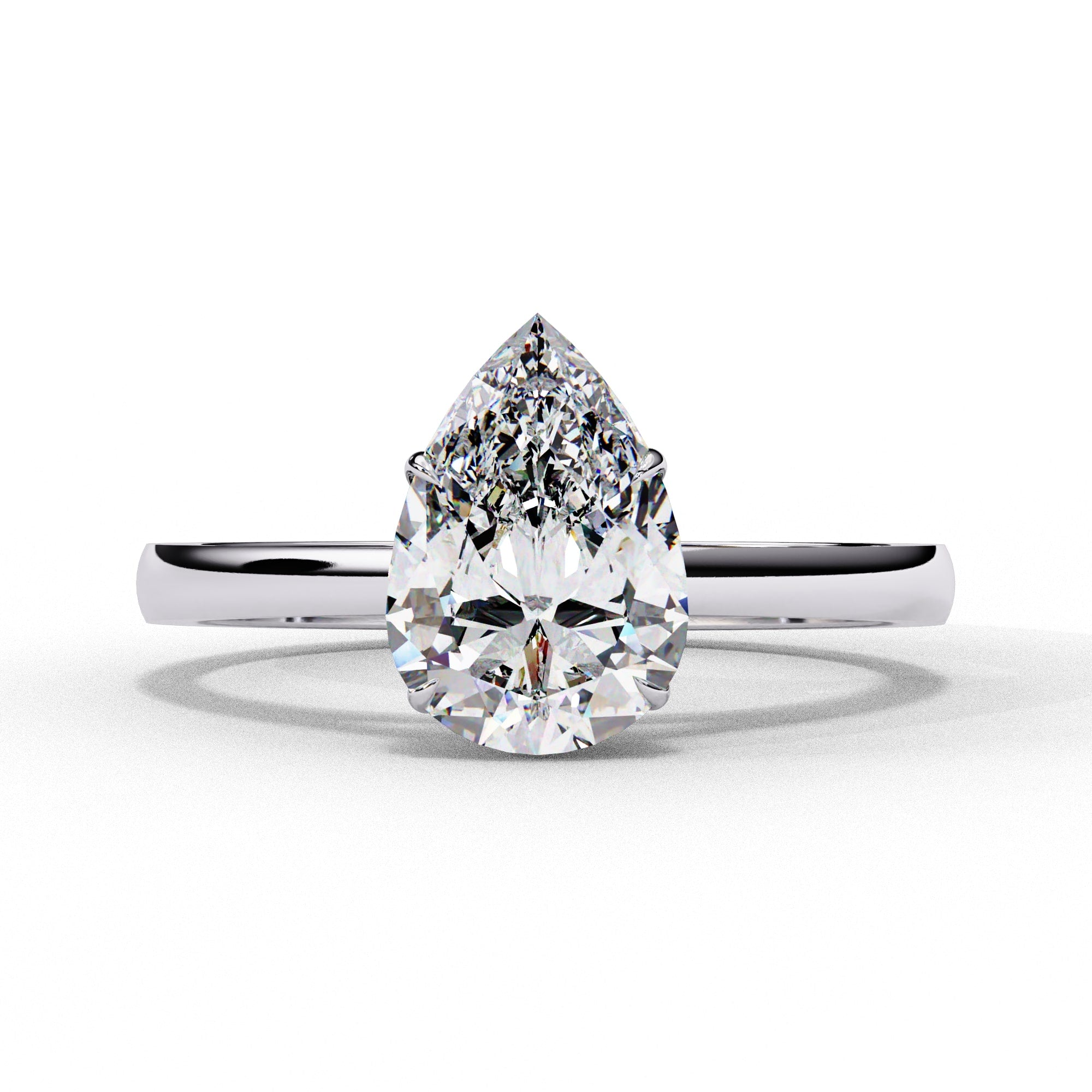 Elegant Solitaire Central Stone Statement Ring