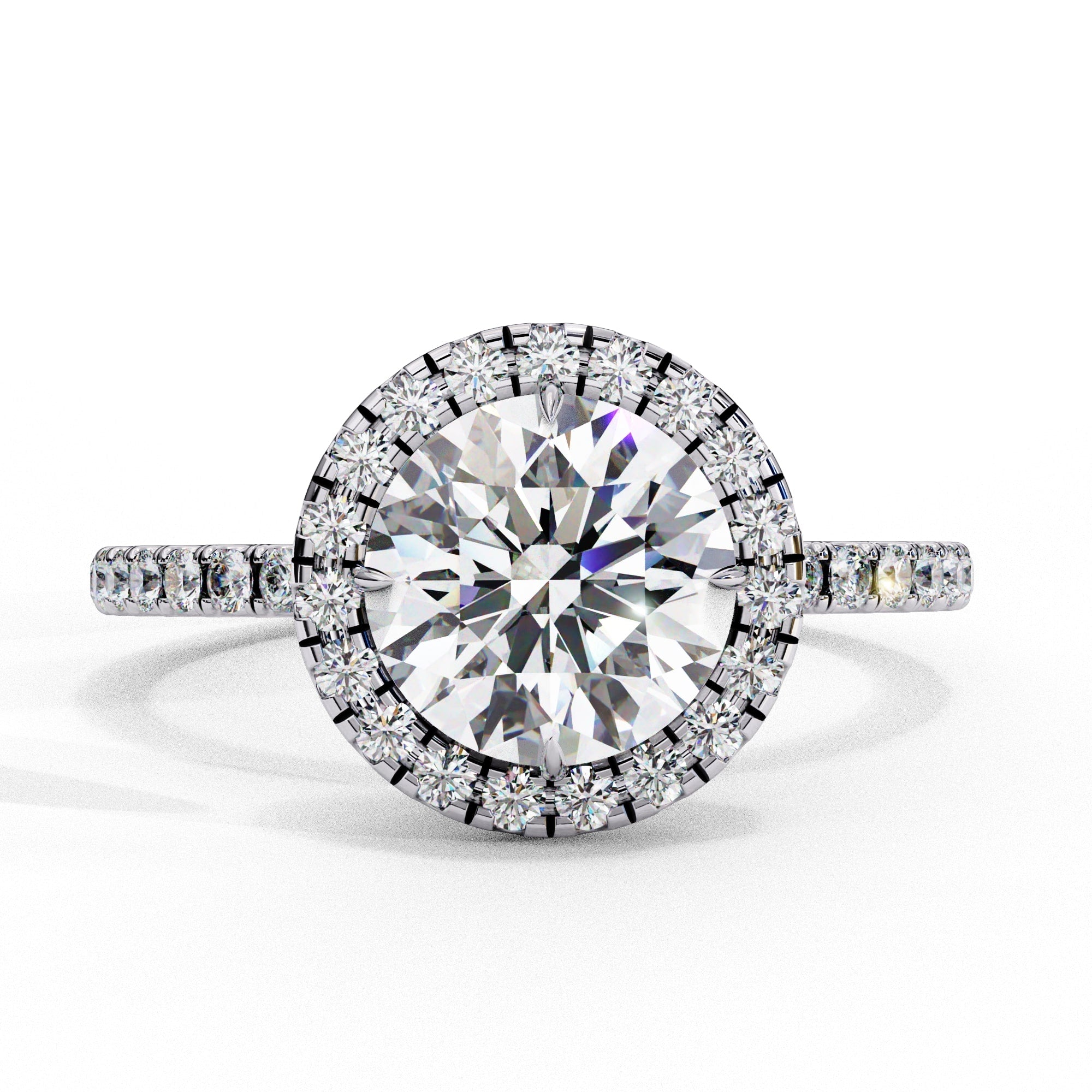 Elegant Diamond Central Stone Brilliance Ring
