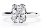 Elegant Central Stone Diamond Ring with Radiant Side Accents