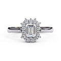 Elegant Central Stone Diamond Halo Ring