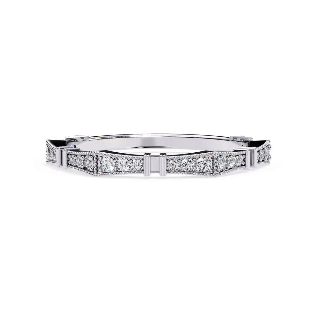Elegant Diamond Side Stone Brilliance Ring