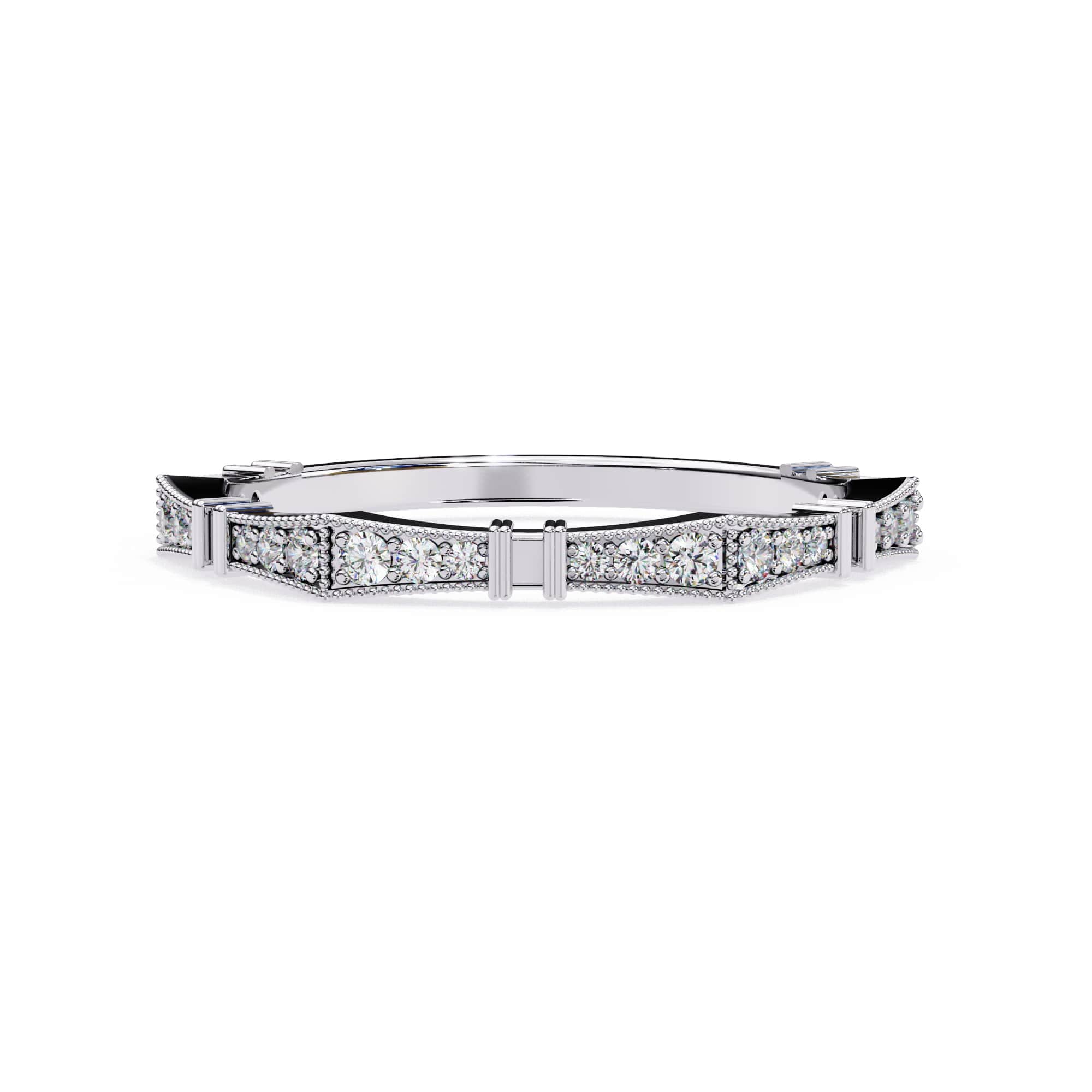Elegant Diamond Side Stone Brilliance Ring