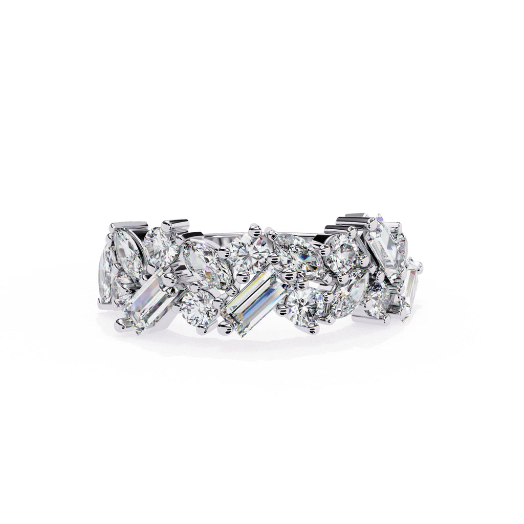 Radiant Brilliance Side Stone Diamond Ring