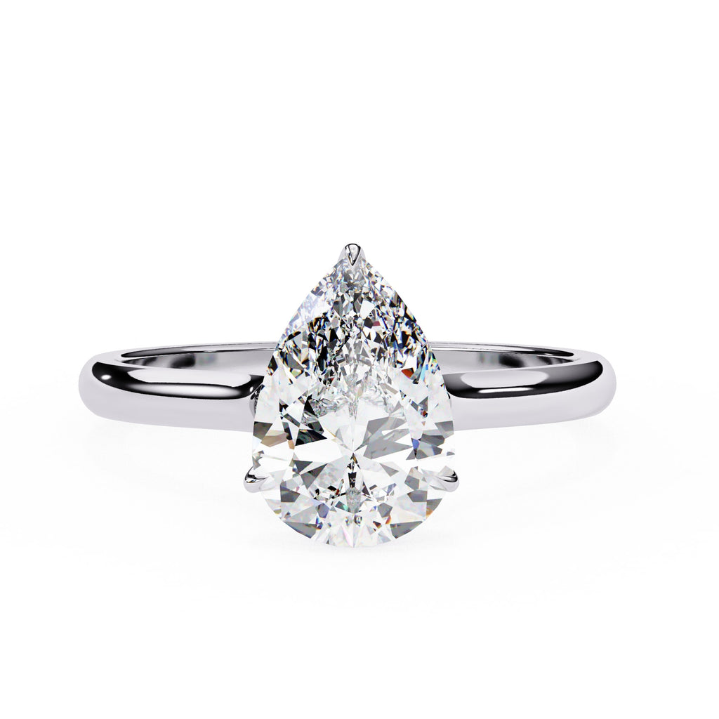 Elegant Central Stone Diamond Halo Ring