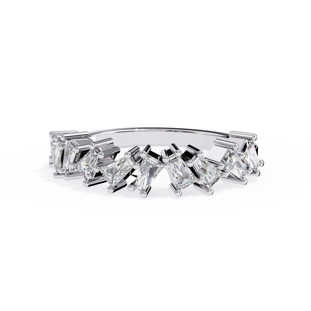 Sparkling Side Stone Diamond Eternity Ring