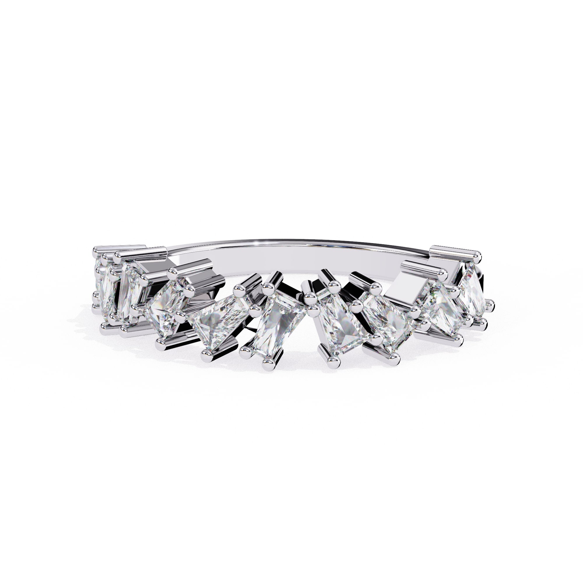 Sparkling Side Stone Diamond Eternity Ring