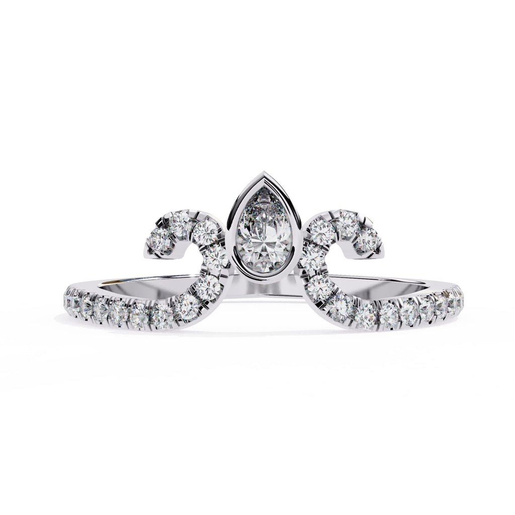 Elegant Central Stone Diamond Ring with Side Stone Accents