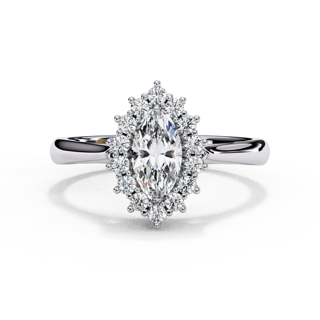 Elegant Central Stone Diamond Ring with Radiant Side Accents