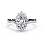 Elegant Central Stone Diamond Ring with Radiant Side Accents