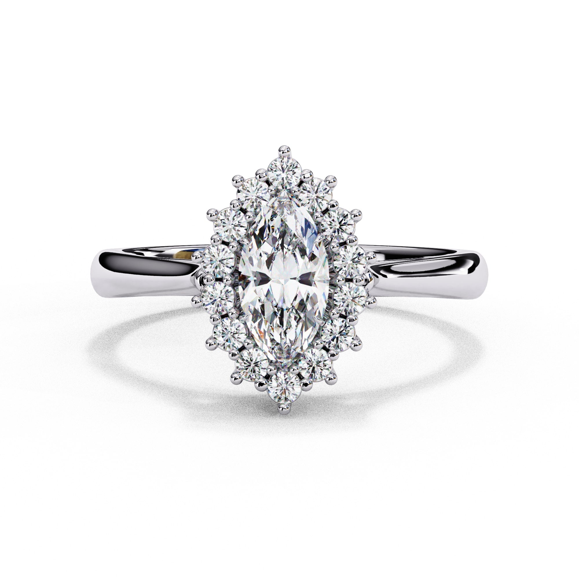 Elegant Central Stone Diamond Ring with Radiant Side Accents