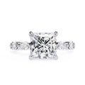 Sparkling Central Stone Diamond Ring with Side Accents