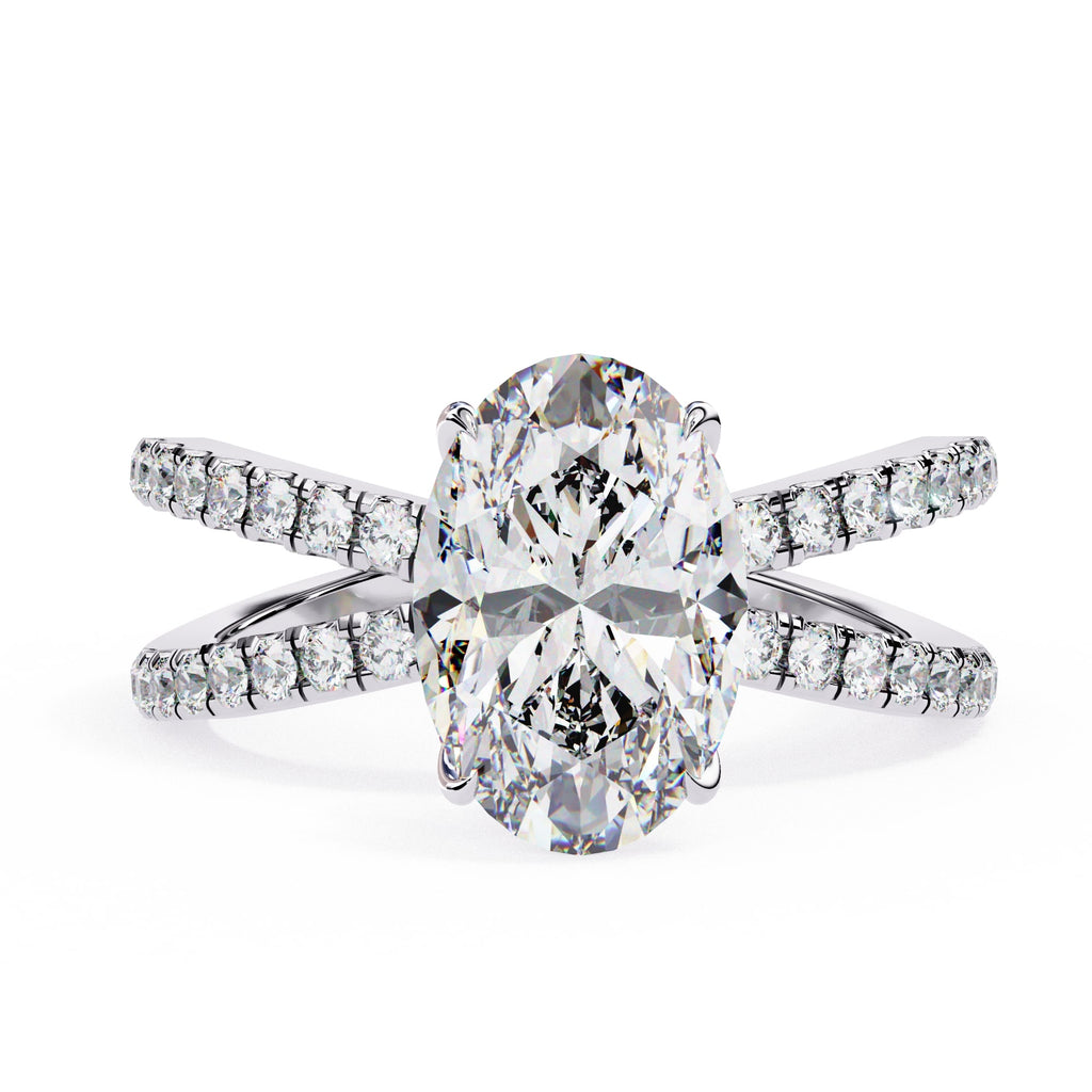 Elegant Radiance Central Stone Diamond Ring