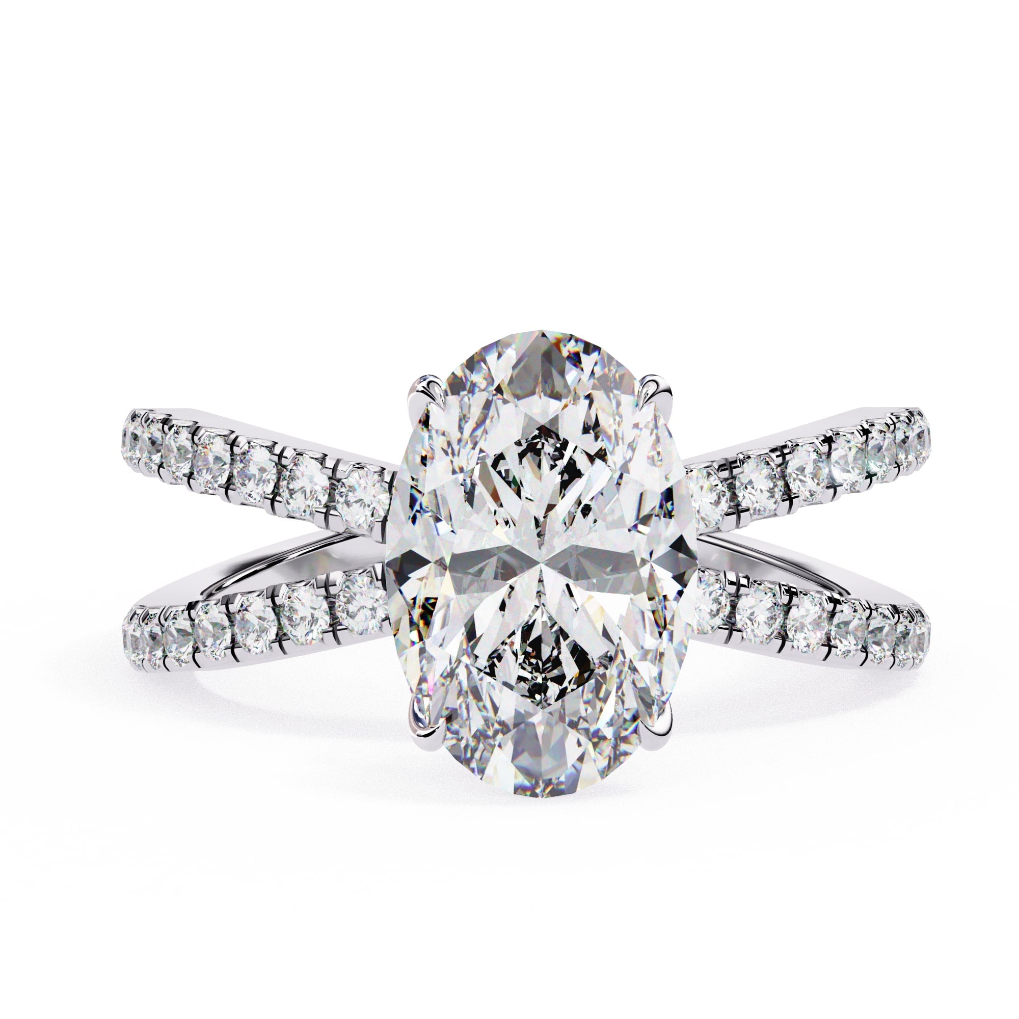 Elegant Radiance Central Stone Diamond Ring