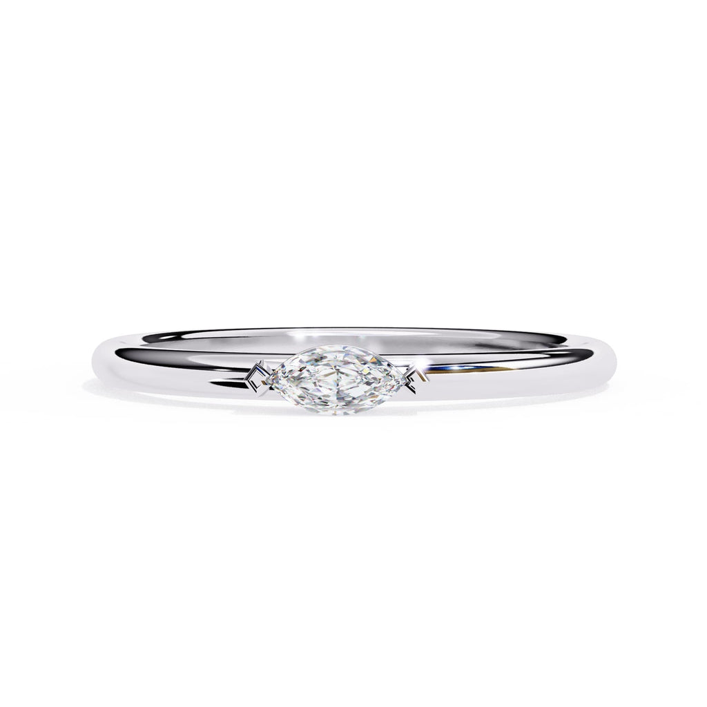 Radiant Solitaire Central Stone Ring