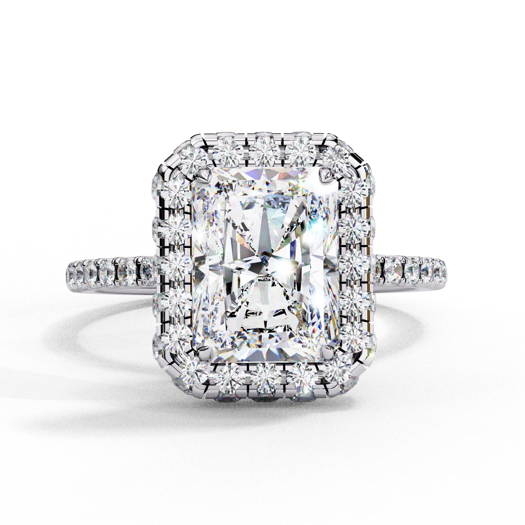 Elegant Diamond Side Stone Brilliance Ring