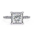 Elegant Central Stone Diamond Ring with Radiant Side Accents