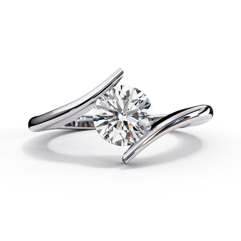 Brilliant Solitaire Diamond Engagement Ring with Timeless Central Stone Setting