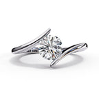Brilliant Solitaire Diamond Engagement Ring with Timeless Central Stone Setting
