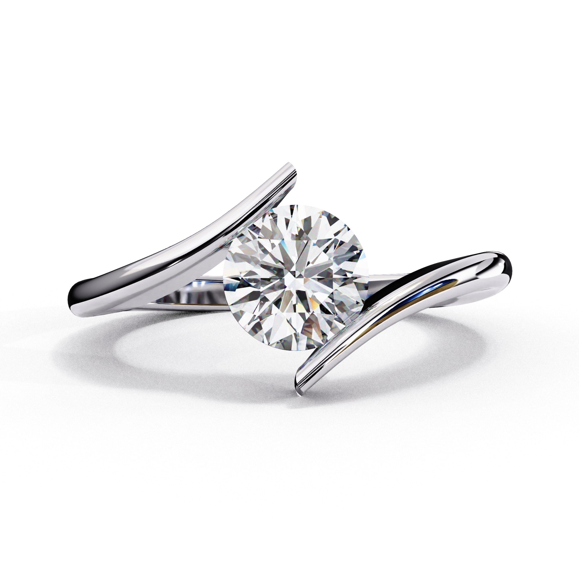 Brilliant Solitaire Diamond Engagement Ring with Timeless Central Stone Setting