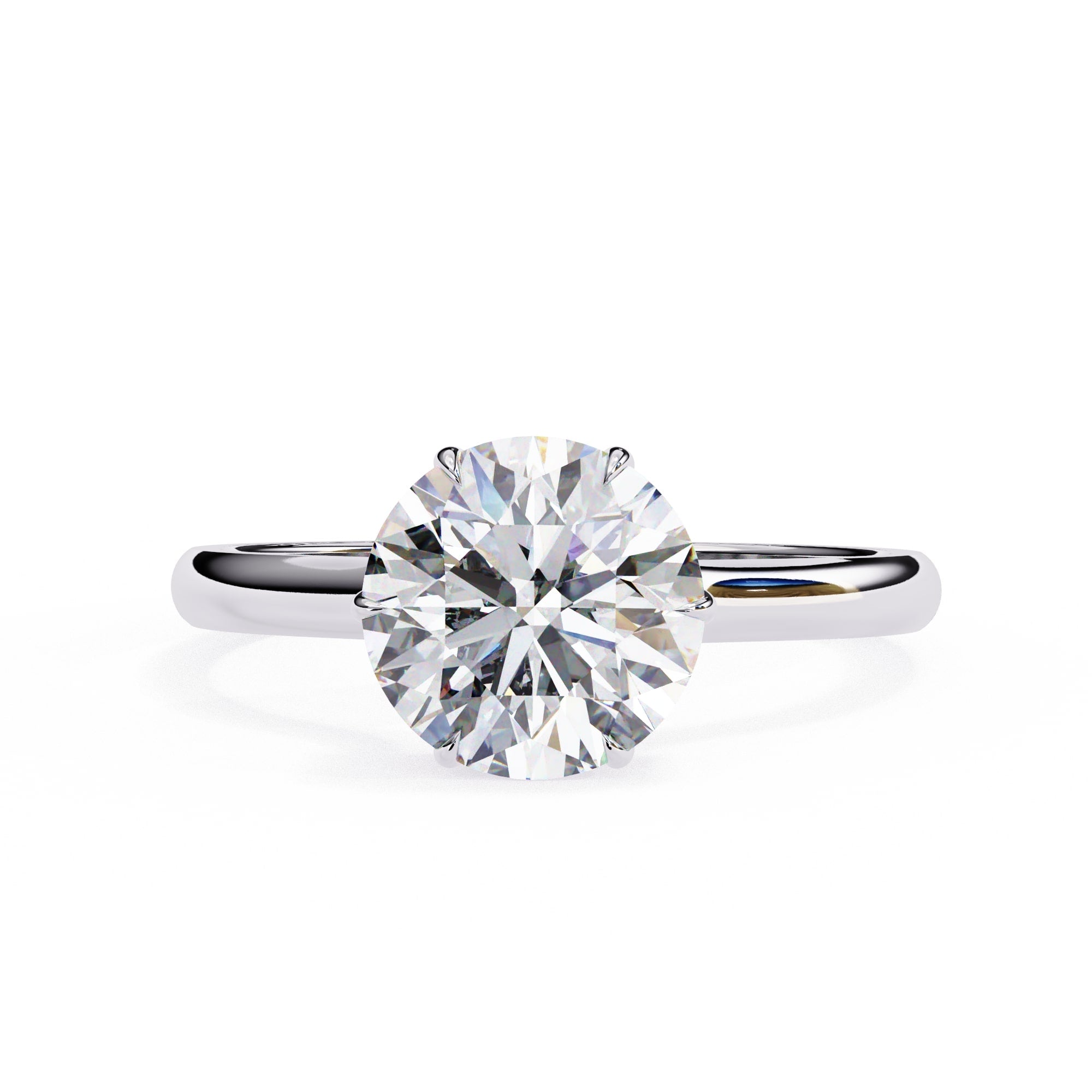 Elegant Central Stone Diamond Ring with Radiant Side Accents