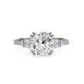 Elegant Central Stone Diamond Ring with Side Accents