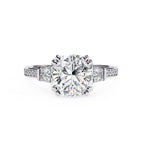 Elegant Central Stone Diamond Ring with Side Accents