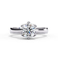 Elegant Central Stone Diamond Ring with Radiant Side Accents
