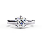 Elegant Central Stone Diamond Ring with Radiant Side Accents