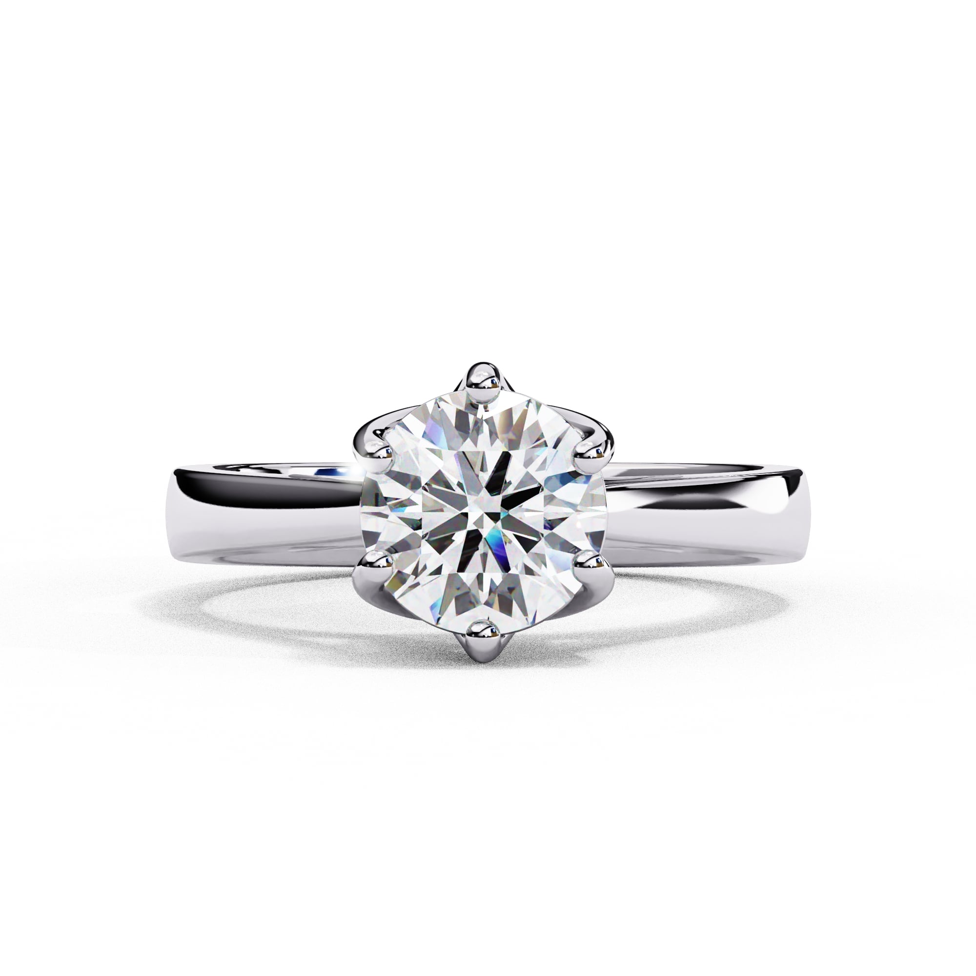 Elegant Central Stone Diamond Ring with Radiant Side Accents
