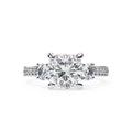 Elegant Diamond Side Stone Brilliance Ring