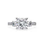 Elegant Diamond Side Stone Brilliance Ring